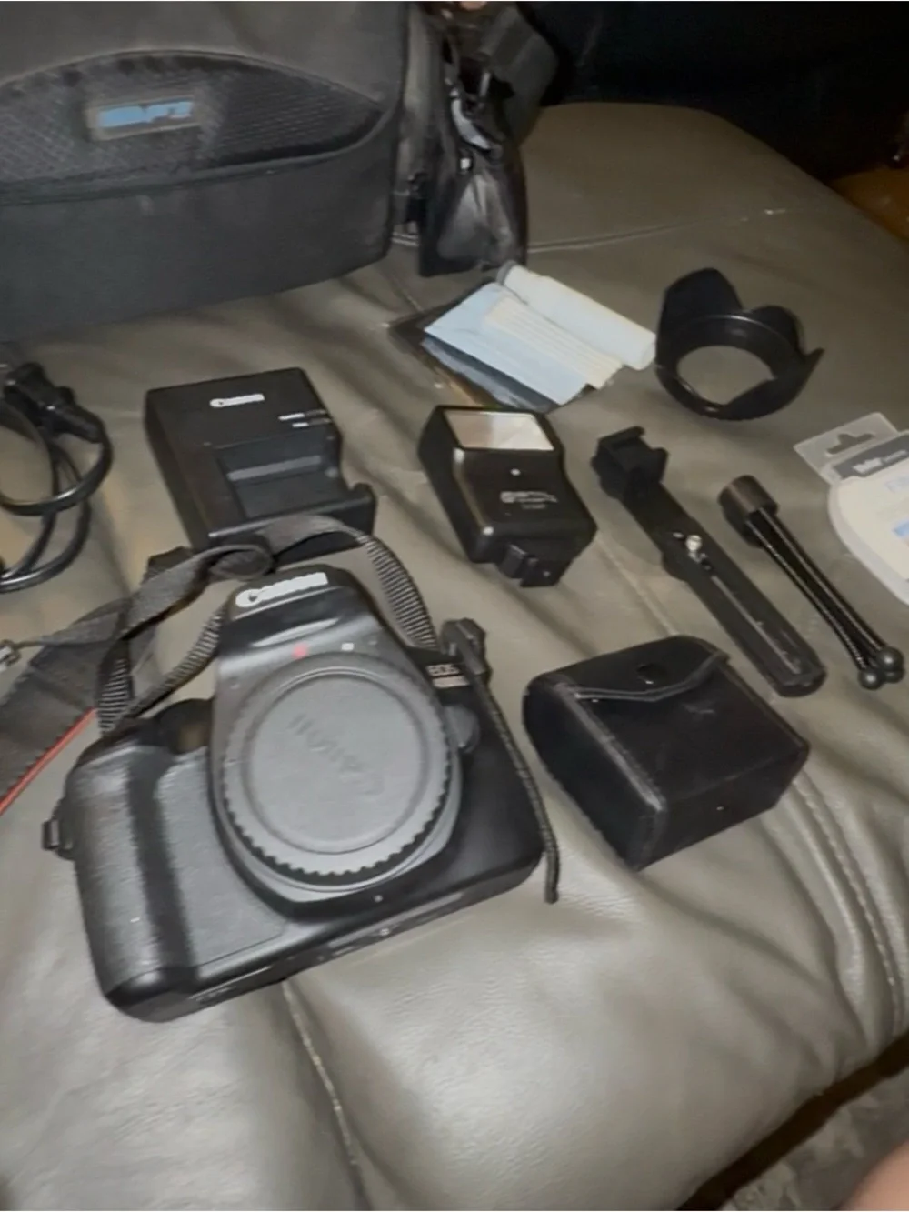 Canon Black DSLR with 18-55mm Zoom Lens